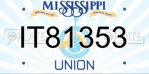 IT81353 Mississippi License Plate