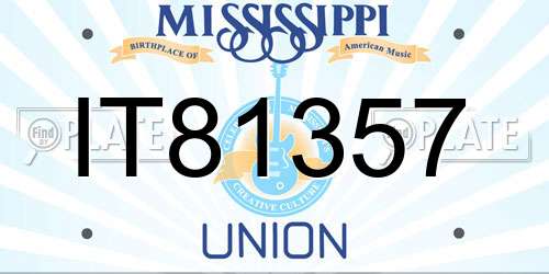 IT81357 Mississippi License Plate