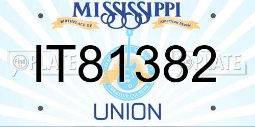 IT81382 Mississippi License Plate