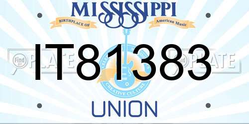 IT81383 Mississippi License Plate