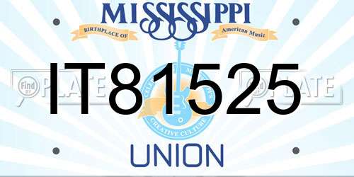IT81525 Mississippi License Plate