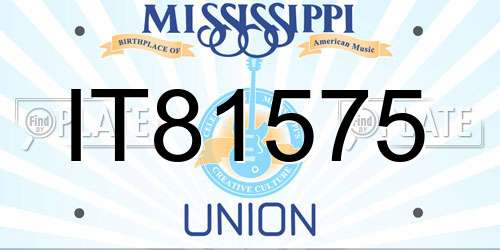 IT81575 Mississippi License Plate