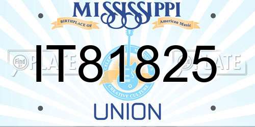 IT81825 Mississippi License Plate