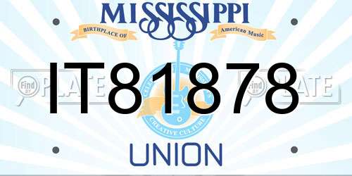 IT81878 Mississippi License Plate