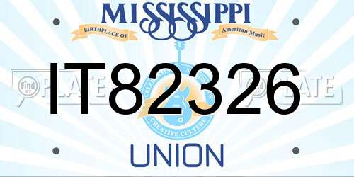 IT82326 Mississippi License Plate