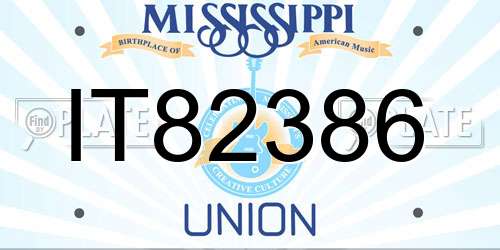 IT82386 Mississippi License Plate