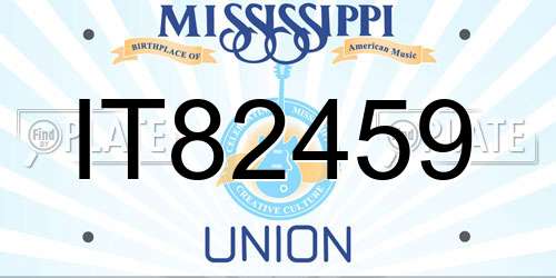 IT82459 Mississippi License Plate