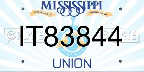 IT83844 Mississippi License Plate