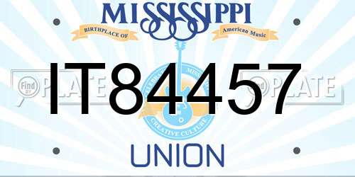 IT84457 Mississippi License Plate