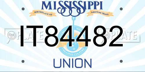 IT84482 Mississippi License Plate