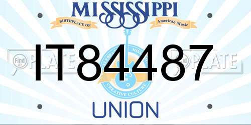 IT84487 Mississippi License Plate