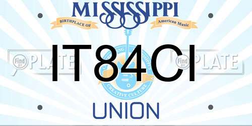 IT84CI Mississippi License Plate