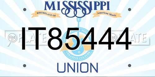 IT85444 Mississippi License Plate