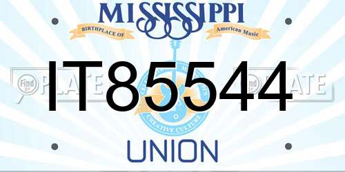IT85544 Mississippi License Plate