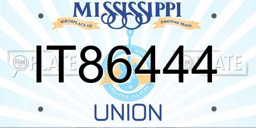 IT86444 Mississippi License Plate