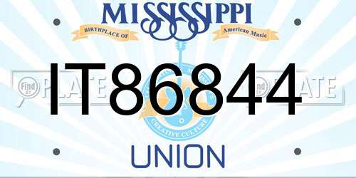 IT86844 Mississippi License Plate
