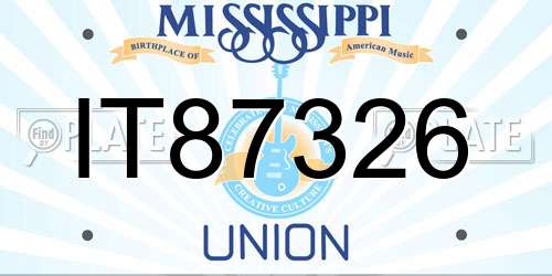 IT87326 Mississippi License Plate