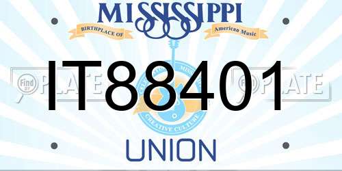 IT88401 Mississippi License Plate