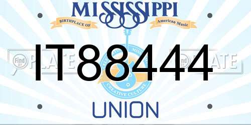 IT88444 Mississippi License Plate