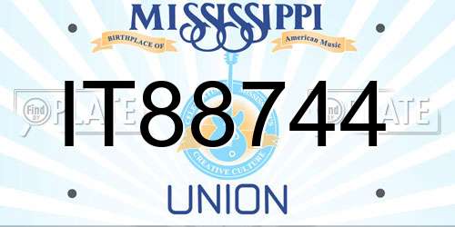 IT88744 Mississippi License Plate