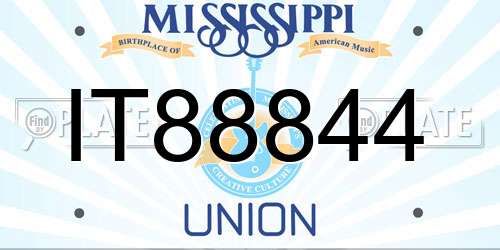 IT88844 Mississippi License Plate