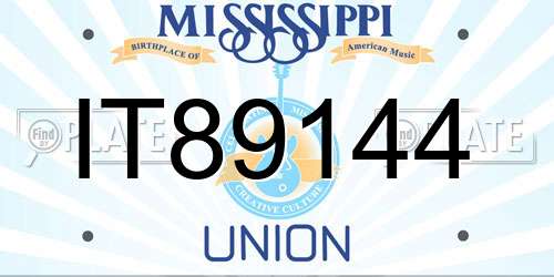 IT89144 Mississippi License Plate