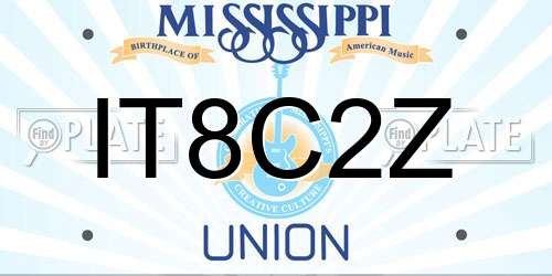 IT8C2Z Mississippi License Plate