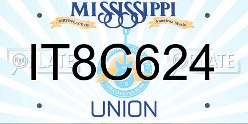IT8C624 Mississippi License Plate