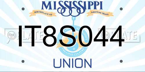IT8S044 Mississippi License Plate