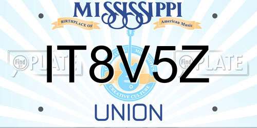 IT8V5Z Mississippi License Plate