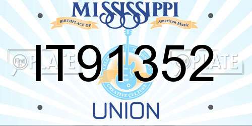 IT91352 Mississippi License Plate