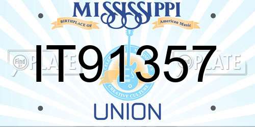 IT91357 Mississippi License Plate
