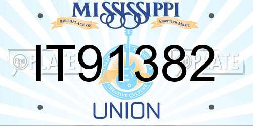IT91382 Mississippi License Plate