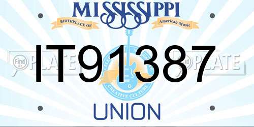 IT91387 Mississippi License Plate