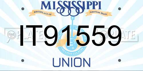 IT91559 Mississippi License Plate
