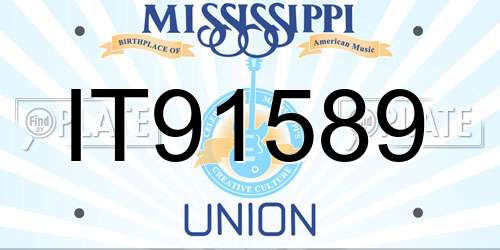IT91589 Mississippi License Plate