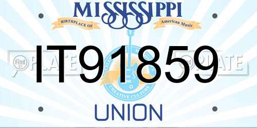 IT91859 Mississippi License Plate