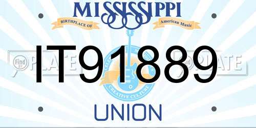 IT91889 Mississippi License Plate