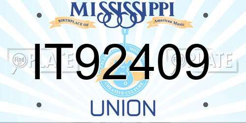 IT92409 Mississippi License Plate