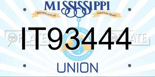 IT93444 Mississippi License Plate