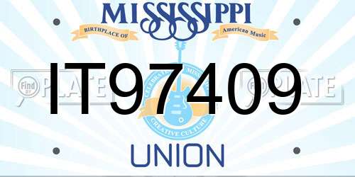 IT97409 Mississippi License Plate