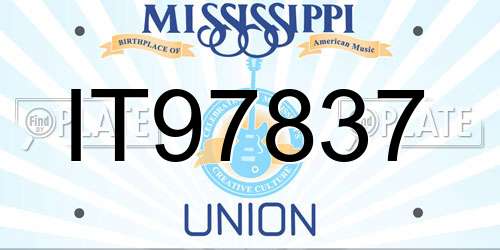 IT97837 Mississippi License Plate
