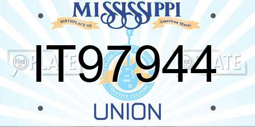 IT97944 Mississippi License Plate
