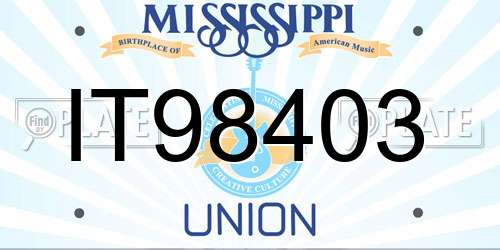 IT98403 Mississippi License Plate