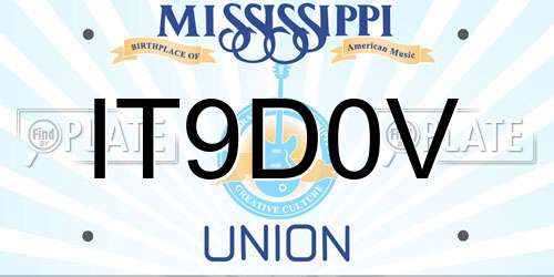 IT9D0V Mississippi License Plate