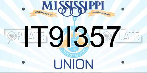 IT9I357 Mississippi License Plate