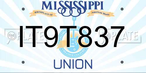 IT9T837 Mississippi License Plate