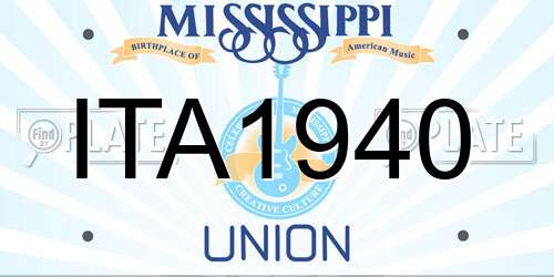 ITA1940 Mississippi License Plate