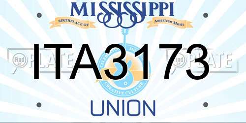 ITA3173 Mississippi License Plate