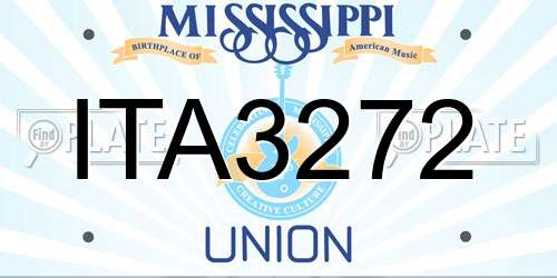 ITA3272 Mississippi License Plate